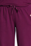 Zivame Knit Cotton Pyjama Set - Plum Caspia — thumbnail 6